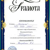 Победа на конкурсе по химии